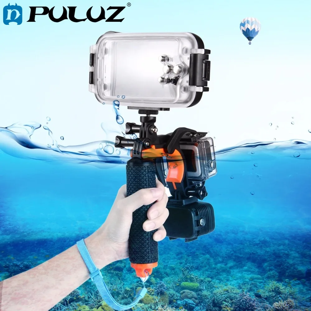 

PULUZ 3 in 1 Shutter Trigger Floating Bobber Hand Grip Diving Buoyancy Stick Tripod Mount for GoPro 5 SJ Xiaomi Yi,Smartphones