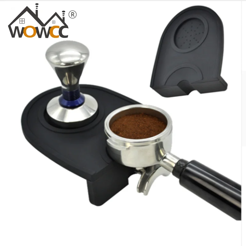 

WOWCC 1Pc Espresso Coffee tamper mat Silicon rubber corner mat(no coffee stamper) Slip-Resistant Pad Tool