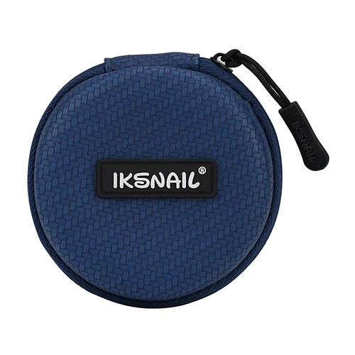 IKSNAIL чехол для наушников Airpods EarPods веревка молния Жесткий чехол для переноски с круглым карманом для Apple AirPods беспроводные наушники - Цвет: Blue