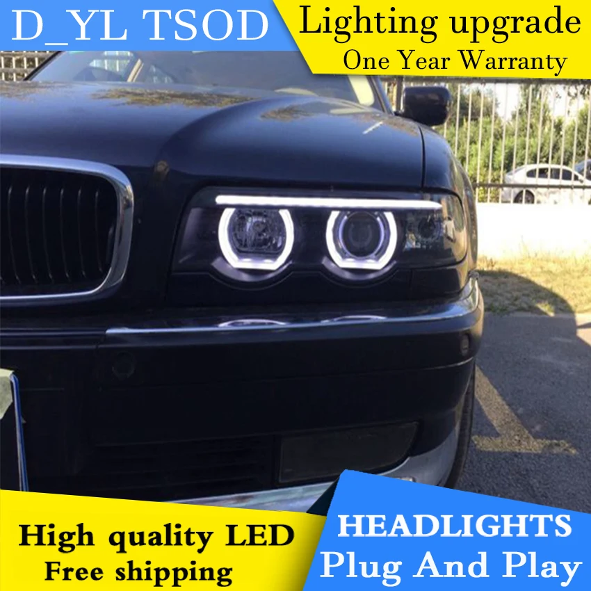 D_YL автомобильный Стайлинг для BMW E38 фары 1998 2002 СВЕТОДИОДНЫЙ DRL биксеноновый