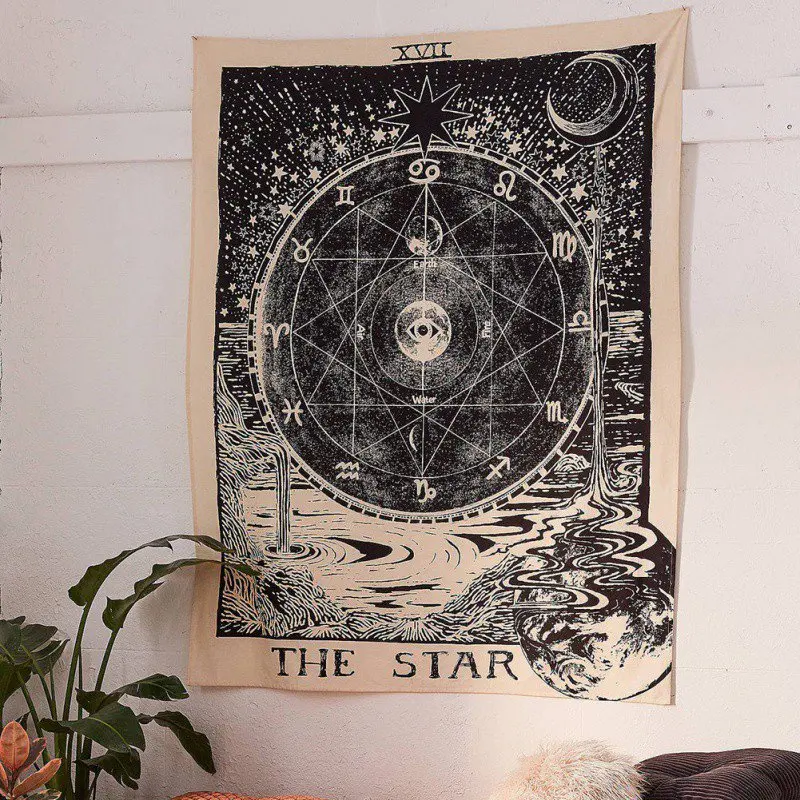 

Divination Astrology Tapestry Gossip Figure Mandala Wall Hanging Tapestry Carpet Blanket Yoga Mat Decorative Tapestry