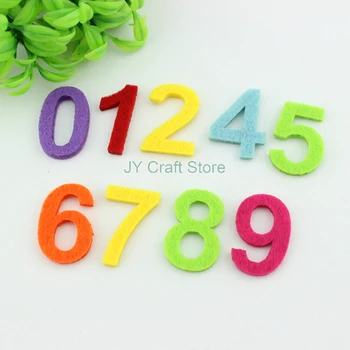 

300pcs 30mm Height Non-woven Fabrics Number Alphabet Mixed Educational Toy Patch Appliques for DIY Needle Craft, Nursery Decor