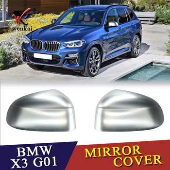 

Fit For BMW X3 G01 2018 2019 ABS Matte Chrome Exterior Side Door Rearview Mirrors Cover Trim Cap 2pcs Car Styling Accessories