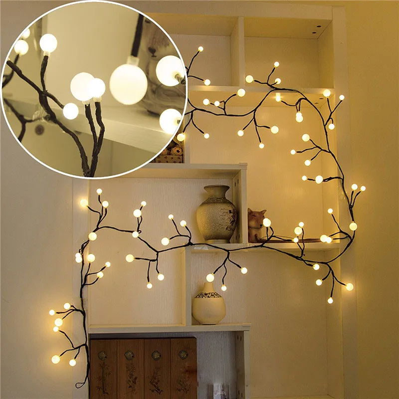 2.5M 72LED Rattan branches led string light Waterproof Holiday light Outdoor Fairy Lights For Christmas Party Wedding Decoration 2.5M 72LED Rattan branches led string light Waterproof Holiday light Outdoor Fairy Lights For Christmas Party Wedding Decoration