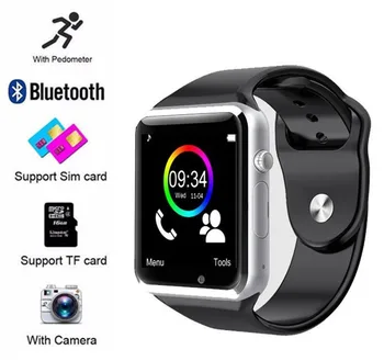 

A1 Smartwatch Intelligent Digital Sport Gold Smart Watch New Pedometer For Phone Android Wrist Watch Men Women's satti Watch