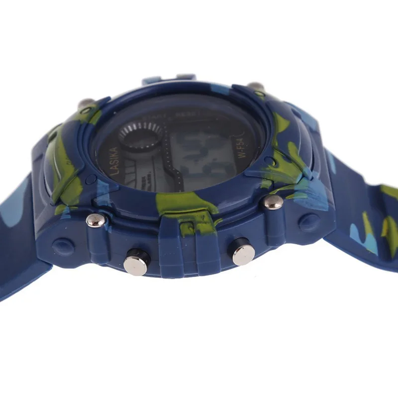 Лидер продаж для мальчиков камуфляж плавание Спорт цифровые наручные часы Водонепроницаемый 2018 популярные детские часы Топ в подарок 50 P