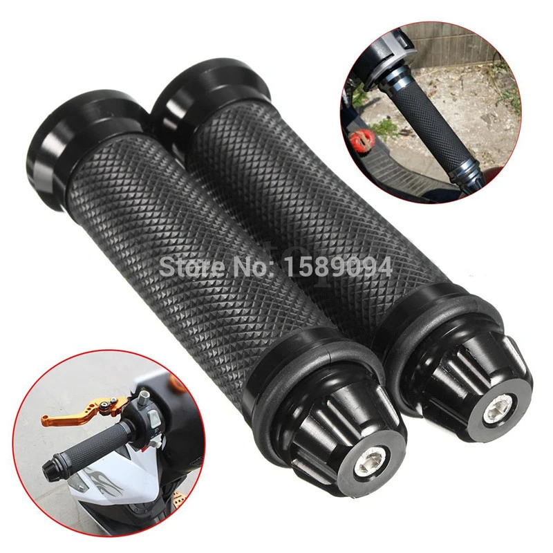 Silver OXMART 7/8 Motorcycle Hand Grips 22mm Universal Rubber Handlebar Bar End Fit for Harley Honda Yamaha Suzuki Kawasaki Bike Cafe Racer Silver OXMART 7/8 Motorcycle Hand Grips 22mm Universal Rubber Handlebar Bar End Fit for Harley Honda Yamaha Suzuki Kawasaki Bike Cafe Racer