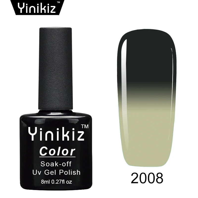 Yinikiz светодиодный Хамелеон термо УФ гель лак для ногтей лак изменение температуры Цвет гель - Цвет: 2008