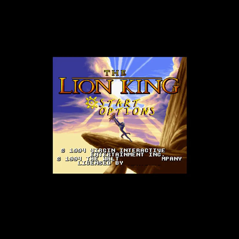 Король Лев 16 бит большой серый карточная игра для NTSC игры Прямая доставка |