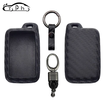 

Carbon Fiber Silicone Car Key Case Cover for Toyota Land Cruiser Prado 150 Camry Prius Crown Highlander for Subaru Foreste XV