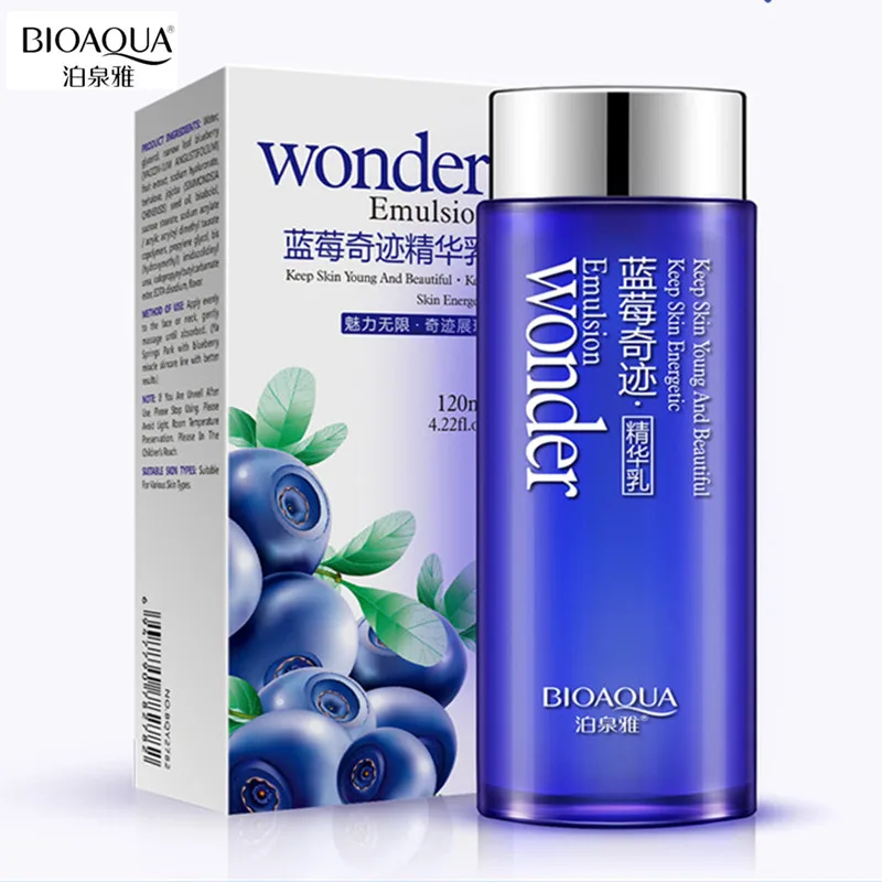BIOAQUA 1PC Blueberry Emulsion Essence cream Hydrating Moisturizing Whitening Oil Control Nourishing Foundation Face Care Beauty 1