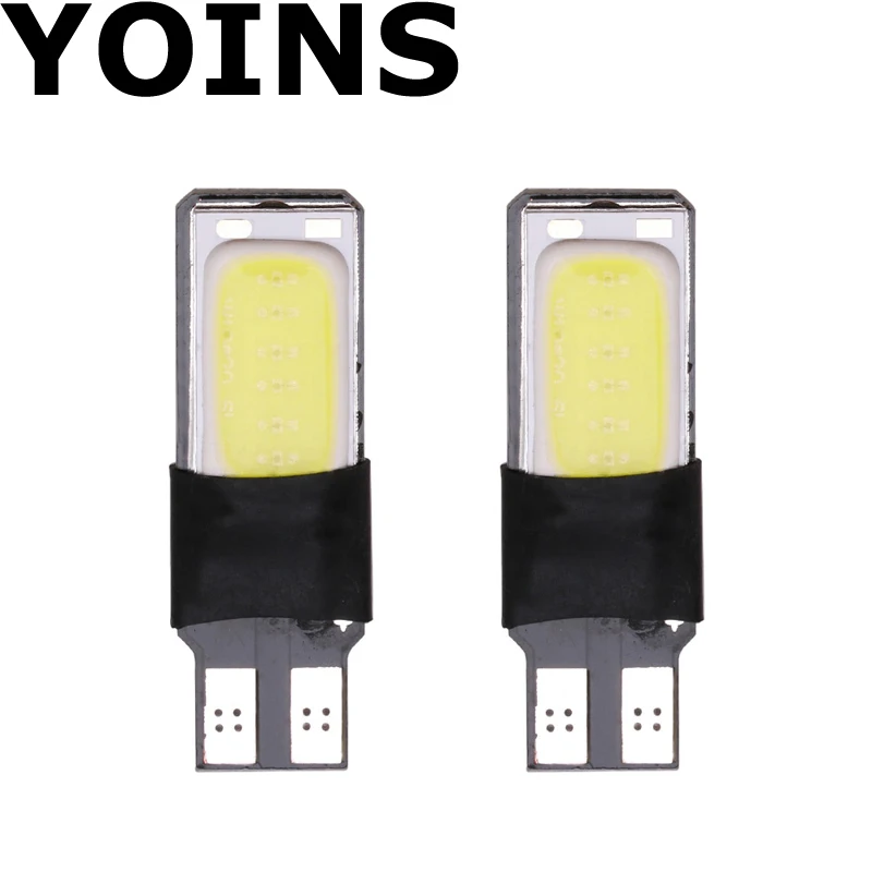 Высокая мощность t10 w5w led cob автомобильный 5w5 12v t 10 bule белый светильник