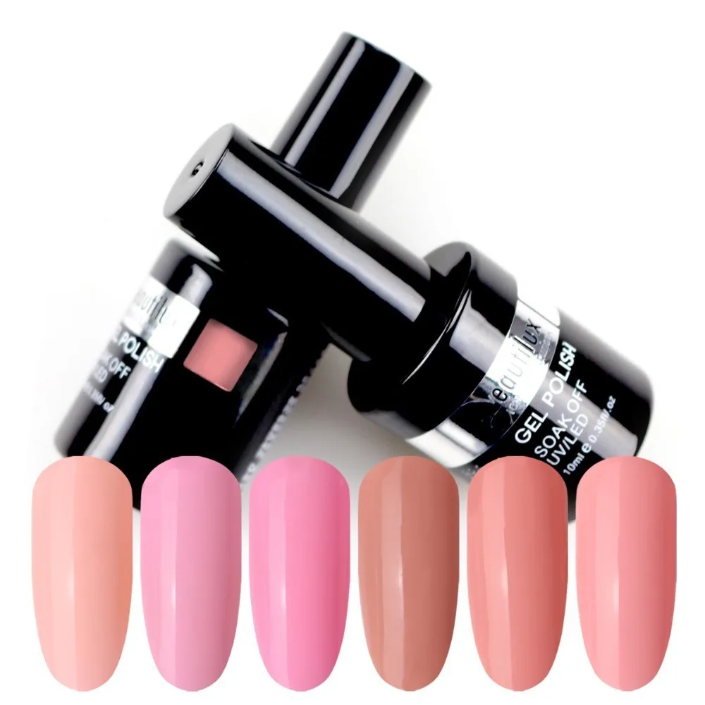 

Pink Color Gel pol UV LED Light Pink Natural Skin Flower Soak Off UV LED Nail Gel Polish Gels Nail Varnish Nails Lacquer 10ml