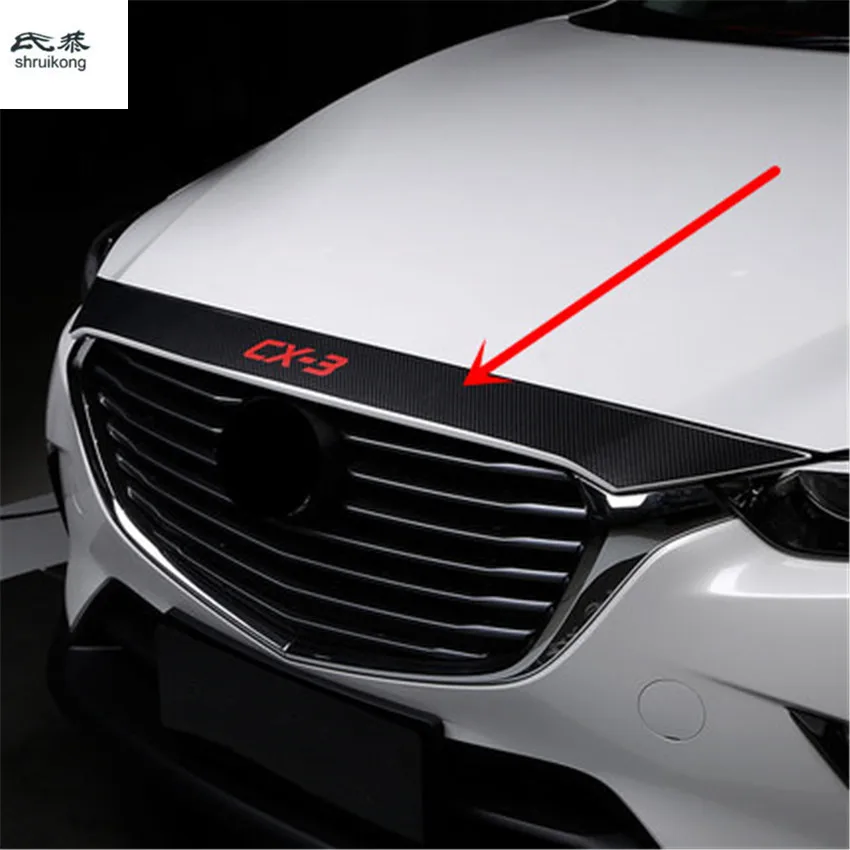 1 шт. из углеродного волокна ПУ искусственная кожа для 2015 2019 Mazda CX 3 CX3 DK