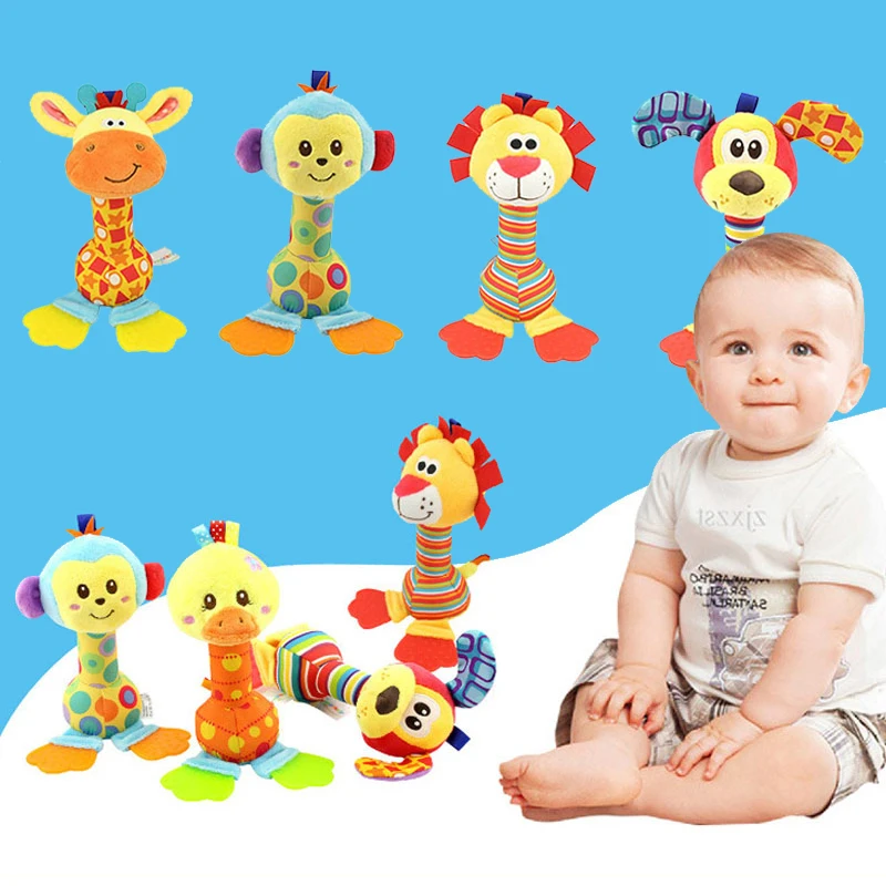 Мультяшные детские погремушки, игрушки для новорожденных 0-12 месяцев, плюшевые игрушки с прорезывателем, детские игрушки для младенцев, детские игрушки для мобильных телефонов