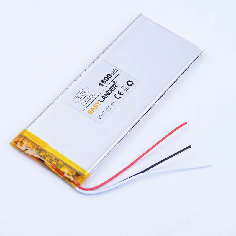 

XWD 323696 323696P 3.8V 1600mAh Rechargeable li-Polymer Li-ion Battery For china clone I6 goophone 6s MTK andorid phone 6PLUS