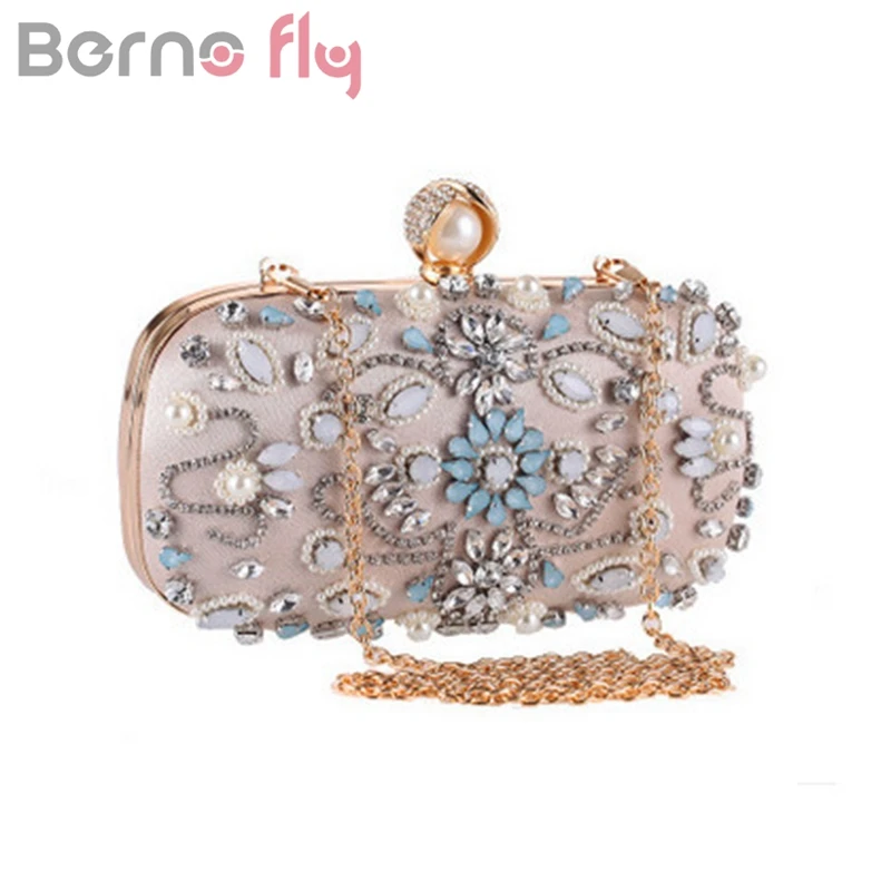 BERNO Fly элегантная вечерняя сумка-клатч с бриллиантами для женщин женская