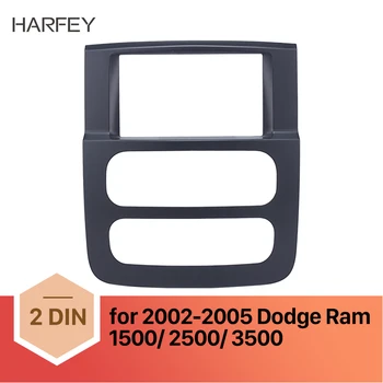 

Harfey 2Din Black Car Radio Frame Install Dash Bezel Fascia For Dodge Ram 2002 2003 2004 2005 Trim Kit 1500 2500 3500 Mount Kit