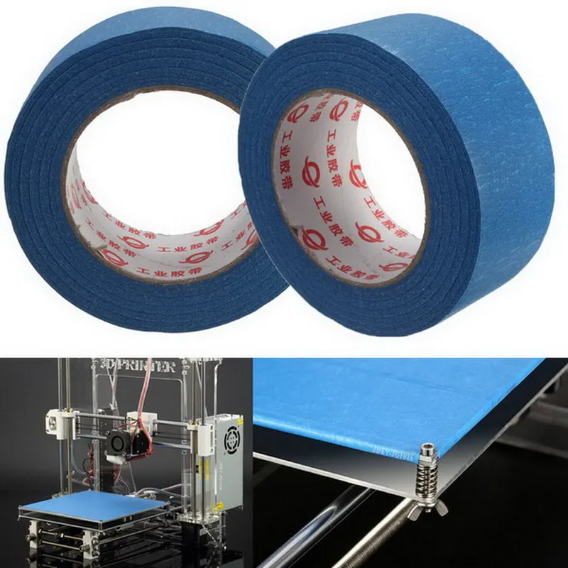 

50m X 50mm Blue Tape Painters Printing Masking Tool For Reprap 3D Printer High Quality Paper Tape