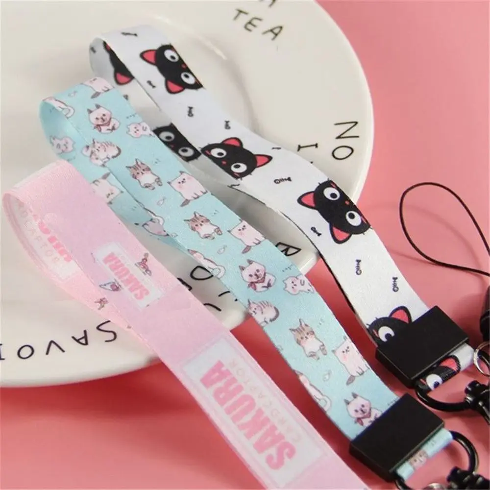 1pc Kawaii Cartoon Neck Strap Lanyard Retractable Card Holder Badge Reel for Phone Key Ring ID Name Card Nurse Badge Holder