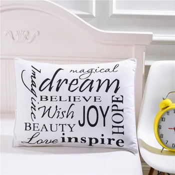 

Black Letters Cushion Cover, Inspirational Language Pillow Cases,Decorative Sofa Throw Pillow Covers for Home Decor 2 pcs/lot