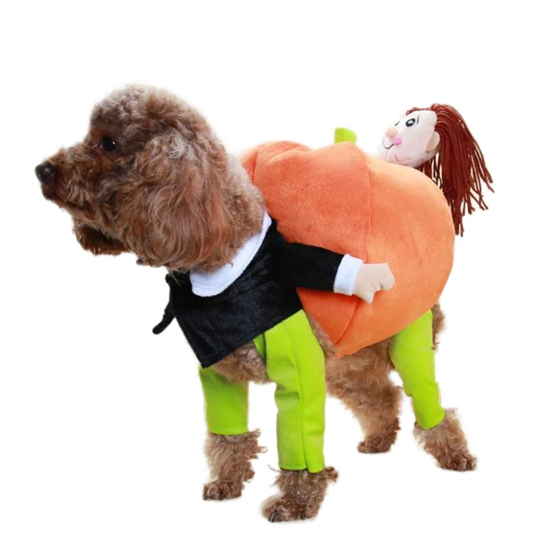 

Pet Dog Cat Funny Clothes - Carrying Pumpkin Costume Fancy Puppy Apparel Jacket