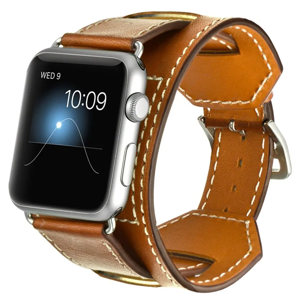 Ремешок из натуральной кожи для Apple Watch Series 1 2 3 iwatch 38 42 мм браслет смарт часов