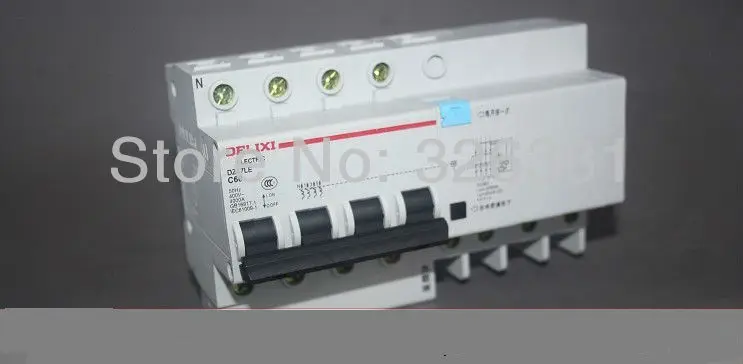

DELIXI DZ47LE-63 C60 4P 3P+N 32A low voltage circuit protection residual current circuit breaker Switch for the family