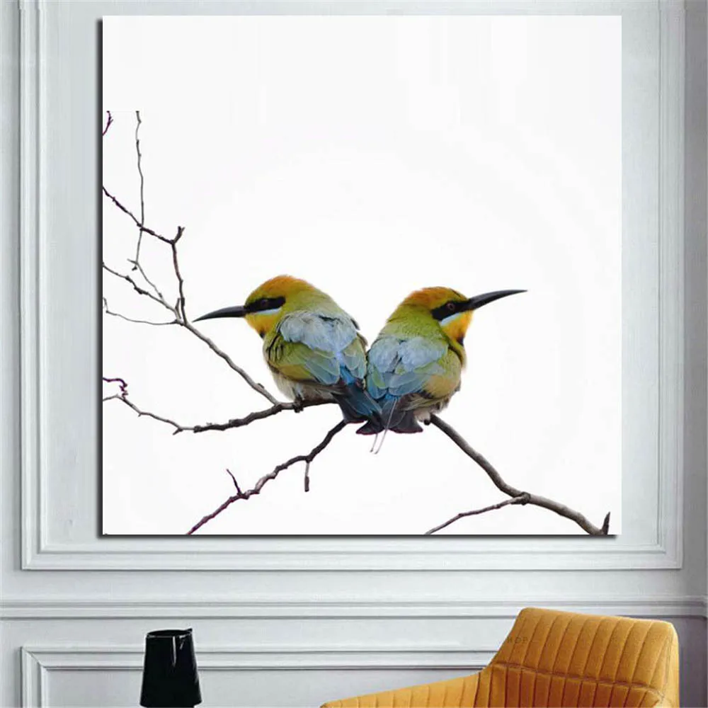 

Animal Canvas Art Bird Poster Two Kingfisher Wall Art Home Decorative Picture for Living Room Natural Landscape Canvas Artwork