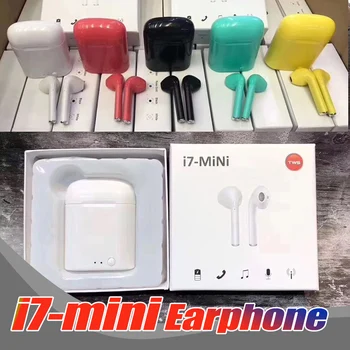 

100PCS Colorful i7 mini Earphone TWS Bluetooth 5.0 in ear Wireless Headset Binaural Call Auto Pairing Portable i7s mini with box