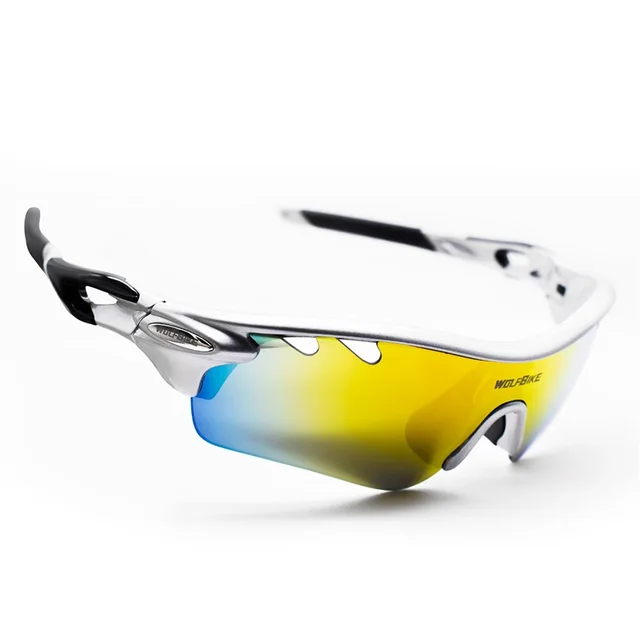 WOSAWE 5 Color Lenses Changeable Polarized Cycling Sunglasses Men Sport Goggles Running Fishing
