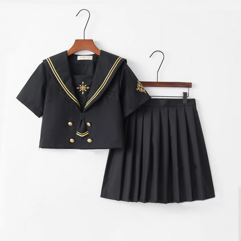 UPHYD Star Moon Compass японская школьная форма косплей костюм класс девушка горничная моряк стиль косплей одежда Эсколар черный