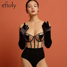 EFIOLY Кружевная аппликация Fajas Reductoras Modeladoras Mujer сексуальный утягивающий комбинезон на бретельках, формирователь тонкого тела