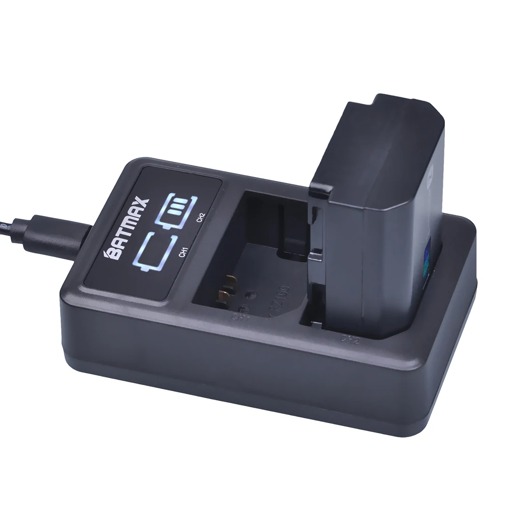 Günstig 2Pc 2280mAh NP FZ100 NPFZ100 NP FZ100 Batterie + LED Dual USB Ladegerät für Sony NP FZ100, BC QZ1, sony a9, a7R III, a7 III, ILCE 9