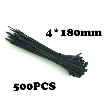 

500Pcs/Pack 4*180mm Cable Zip Tie Loop Ties For Wires Tidy And Sort Colours Self-Locking Nylon Cable Plastic Ties Straps Zip