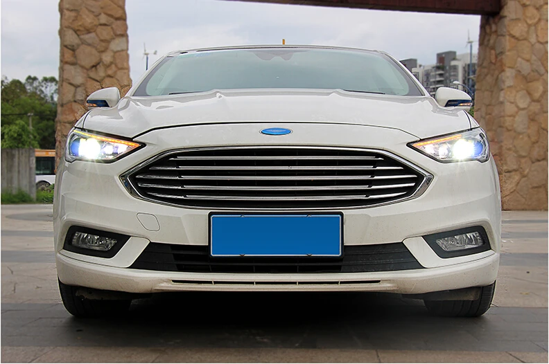 Бампер лампа для Mondeo 2013 год головной светильник fusion головной светильник DRL hi lo объектив Bi-Xenon HID fusion