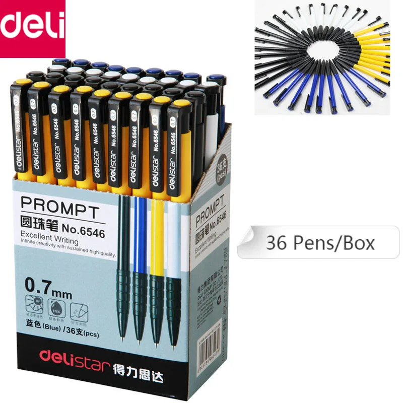Deli Ballpoint Pen Blue Ink Roller Ball Writing Pens ,Writing