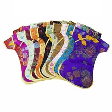 1 шт. винтажная креативная китайская крышка бутылки вина сумки веселая Рождественская бутылка пылезащитный чехол шелковая парча винный мешок украшение стола