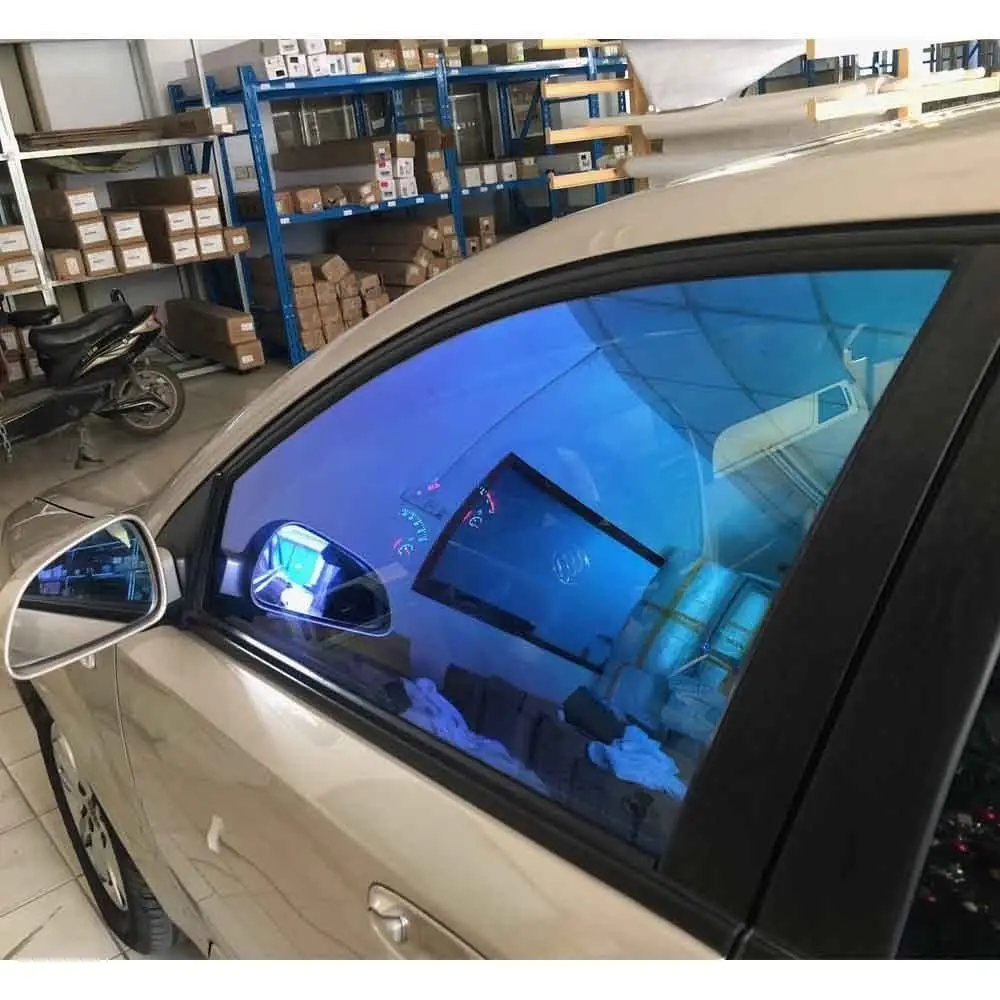 152cm Width 55%VLT Chameleon Effect Nano Ceramic Tint Film Car Window Tint Anti-UV Sunshade Pravicy Vinyl