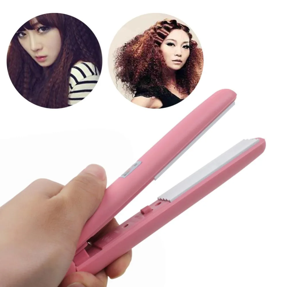 Мини-выпрямитель для волос, Розовый Керамический выпрямитель для волос, щипцы для завивки волос, аксессуары для укладки