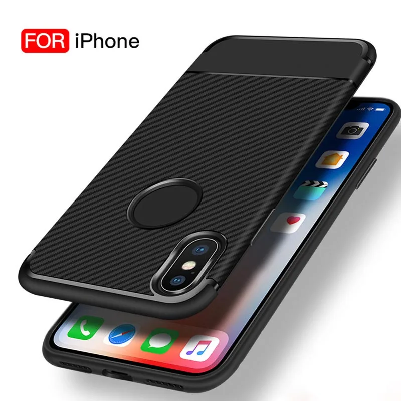 

Soft TPU Ultra thin Case For iPhone XS MAX XR X 7 8 6S 6 Plus Non-slip Case Premium Carbon Fiber Shockproof Cover Shell Capa
