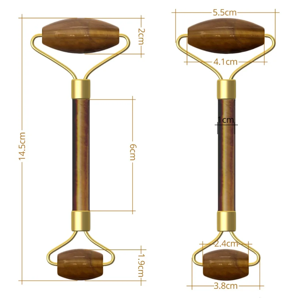 RuiTong тигровый глаз нефритовый ролик-массажер для массажа лица Расслабление тела натуральный кварц для массажа лица дропшиппинг