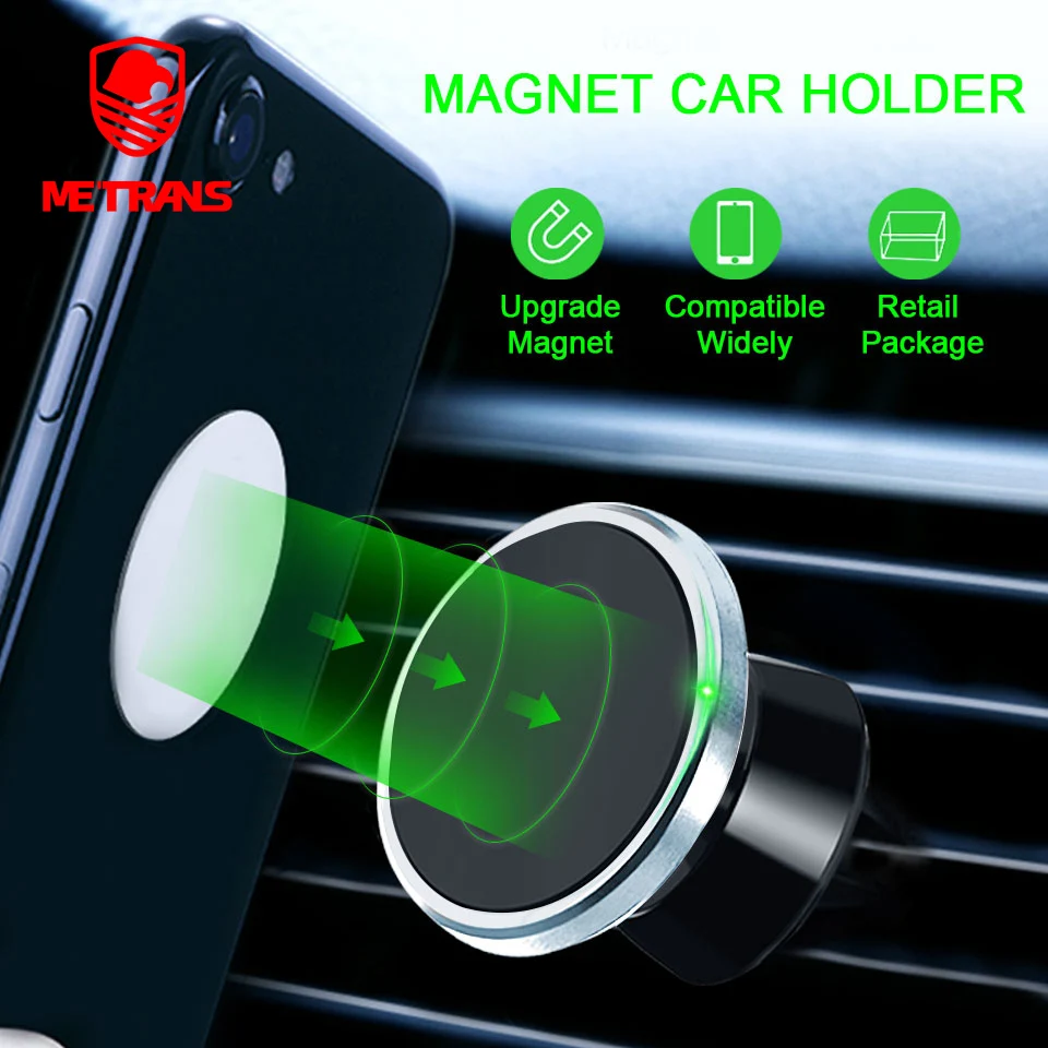 

Metrans Magnetic Car Phone Holder 360 Degree Rotation Car Air Vent Mount Mobile Phone Stand For iPhone Samsung telefon tutucu