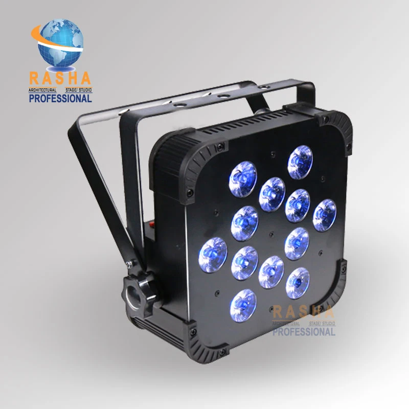 

US Warehouse Stock PantaV12-12pcs*15W 5in1 RGBAW LED Par Light,LED Flat Par Can For Disco Stage Event Party,DMX LED Par Light