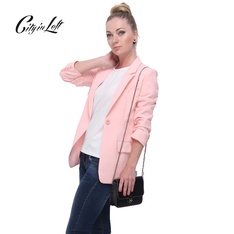 New Fashion 2016 Women Blazer Jacket Suit Casual Candy