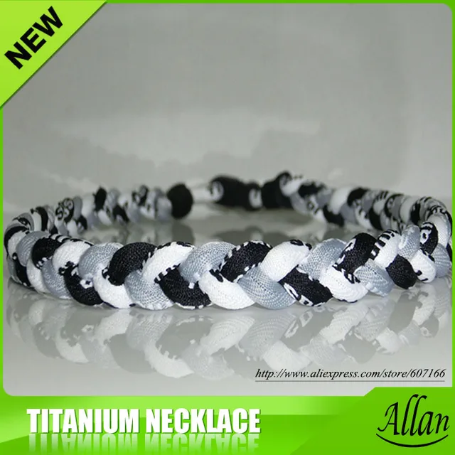 100pcs New Baseball Sports Titanium 3 Rope Braided Tornado Sport GT Necklace - Image 6