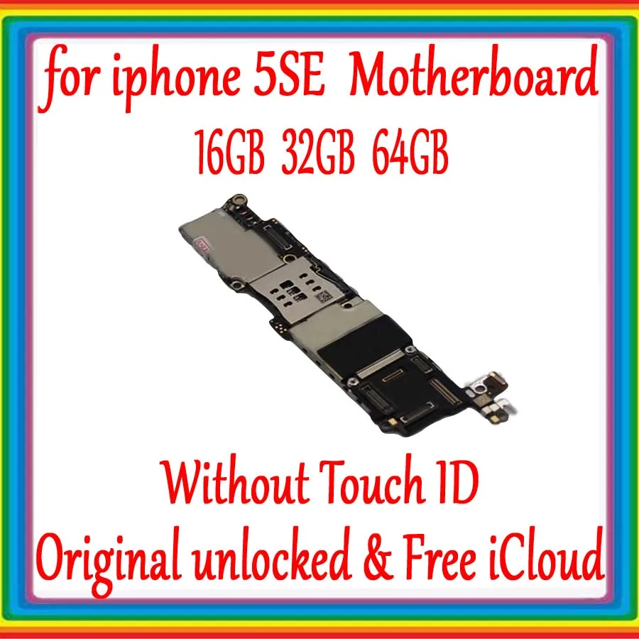 

for iphone 5SE SE Motherboard without Touch ID,Original unlocked for iphone SE Mainboard with Full Chips,IOS System Logic boards