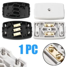 New AC 230/250V 5A 2 Terminal In-Line Connector Box Join Cable Flex Wire Mains Electrical Joiner Supplies Black/White