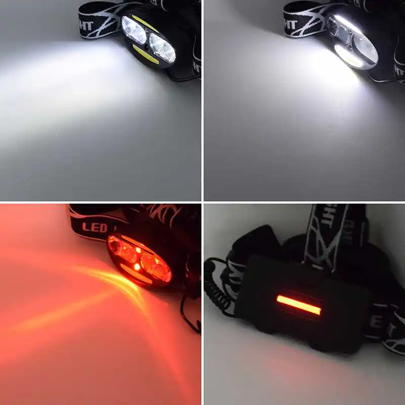 8 led super bright headlamp red light headlight rechargeable head flashlight torch lamp 1 (1)