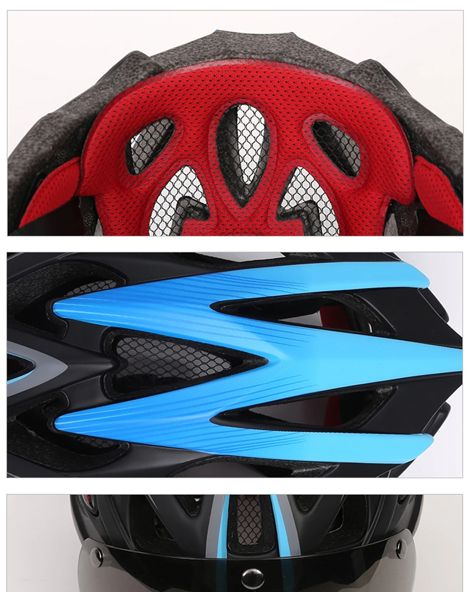 MOON 275g Магнитные очки Сверхлегкий велосипедный шлем с объективом в форме велосипеда шлем 25 вентиляционных отверстий Casco Ciclismo